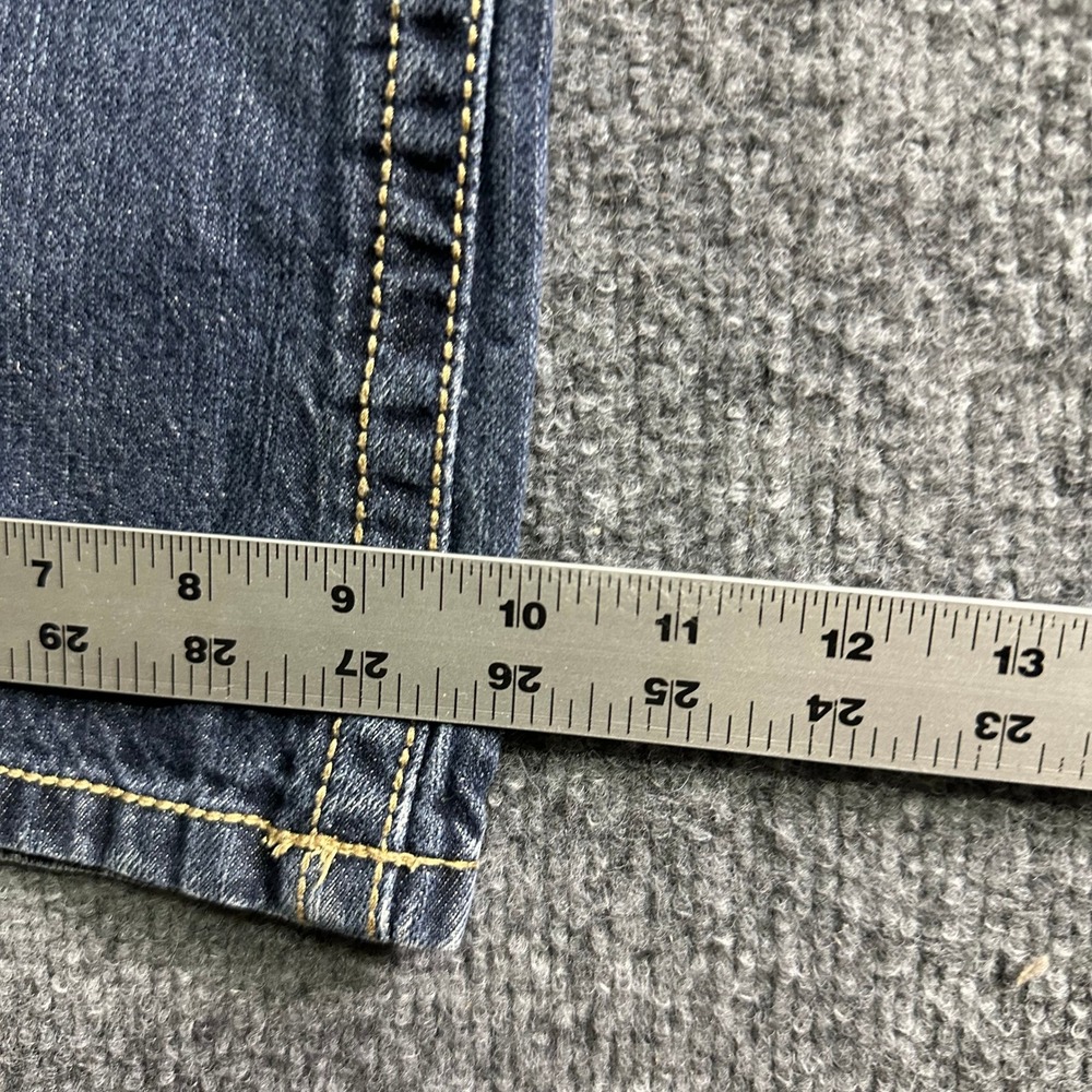 Machine Jeans Mens Size 34x30 Blue Relaxed Bootcut Distressed Flap Pocket Denim - Picture 2 of 8